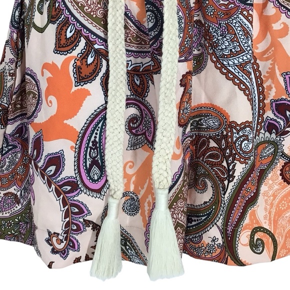 OndadeMar Paisley Two Piece Resort Wear Short Set Size Small - Picture 5 of 6